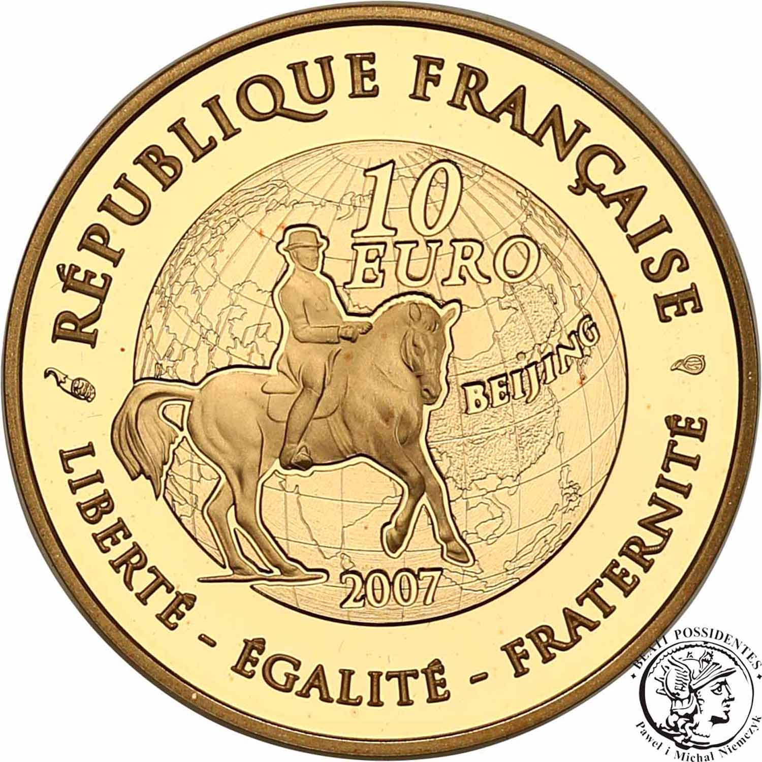 Francja 10 Euro 2007 Olimpiada Pekin - jeździectwo st. L