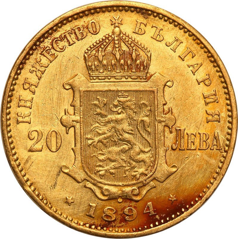 Bułgaria 20 Lewa 1894 st.3+