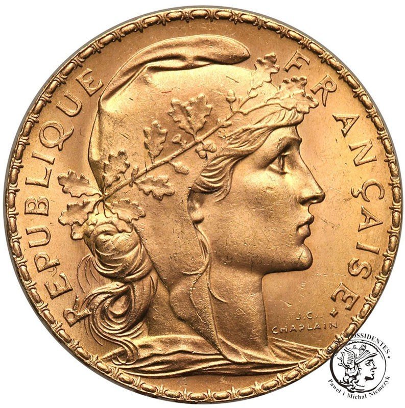Francja 20 franków 1909 st.1