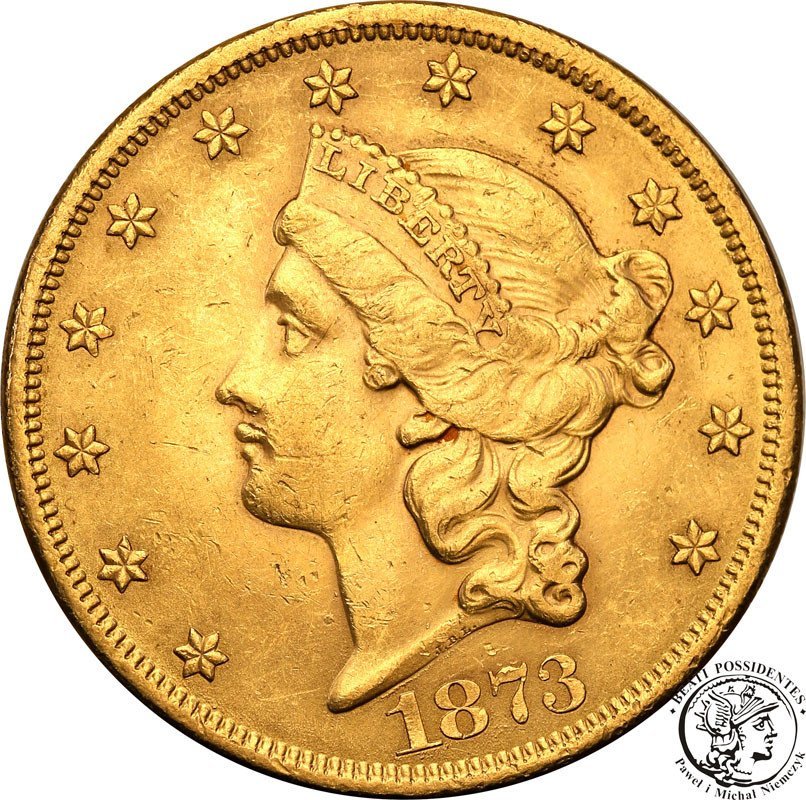 USA 20 dolarów 1873 Philadelphia st.1-