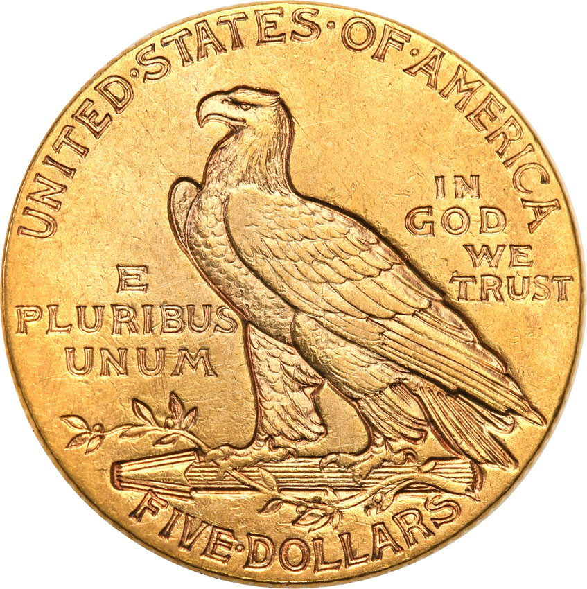 USA 5 dolarów 1909 Indianin st.2-