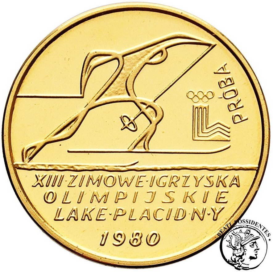 Polska PRL PRÓBA 2000 złotych 1980 Lake Placid st. L