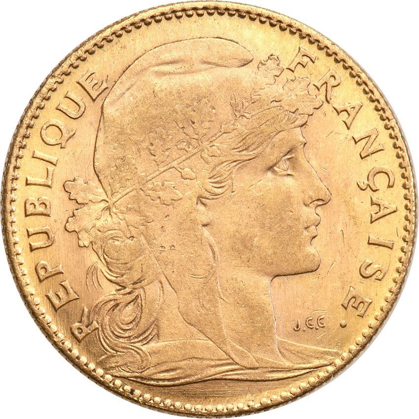 Francja 10 franków 1910 st.1-