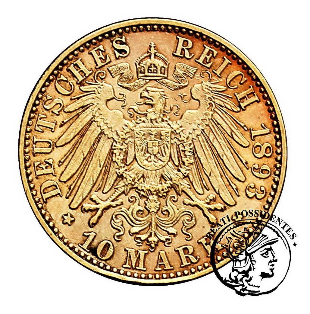 Niemcy Saksonia Albert 10 Marek 1883 E st. 3+