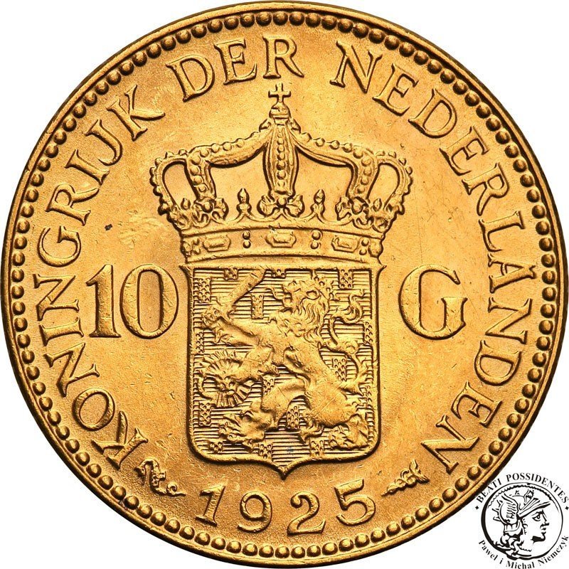 Holandia 10 Guldenów 1925 st.1