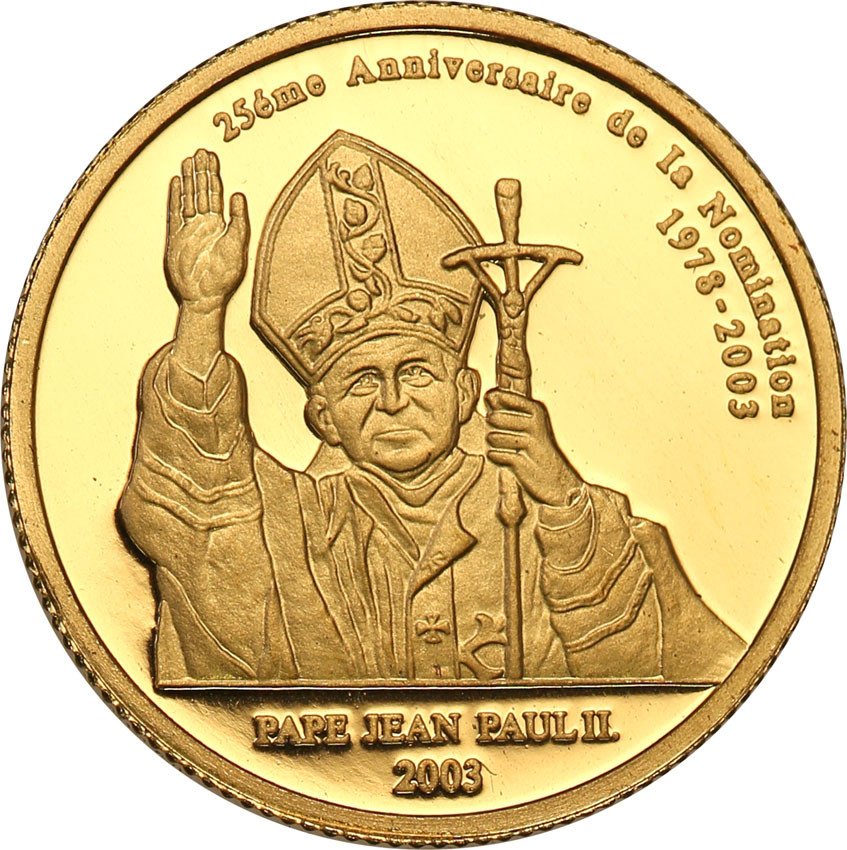 Kongo 20 franków 2003 Jan Paweł II st.L