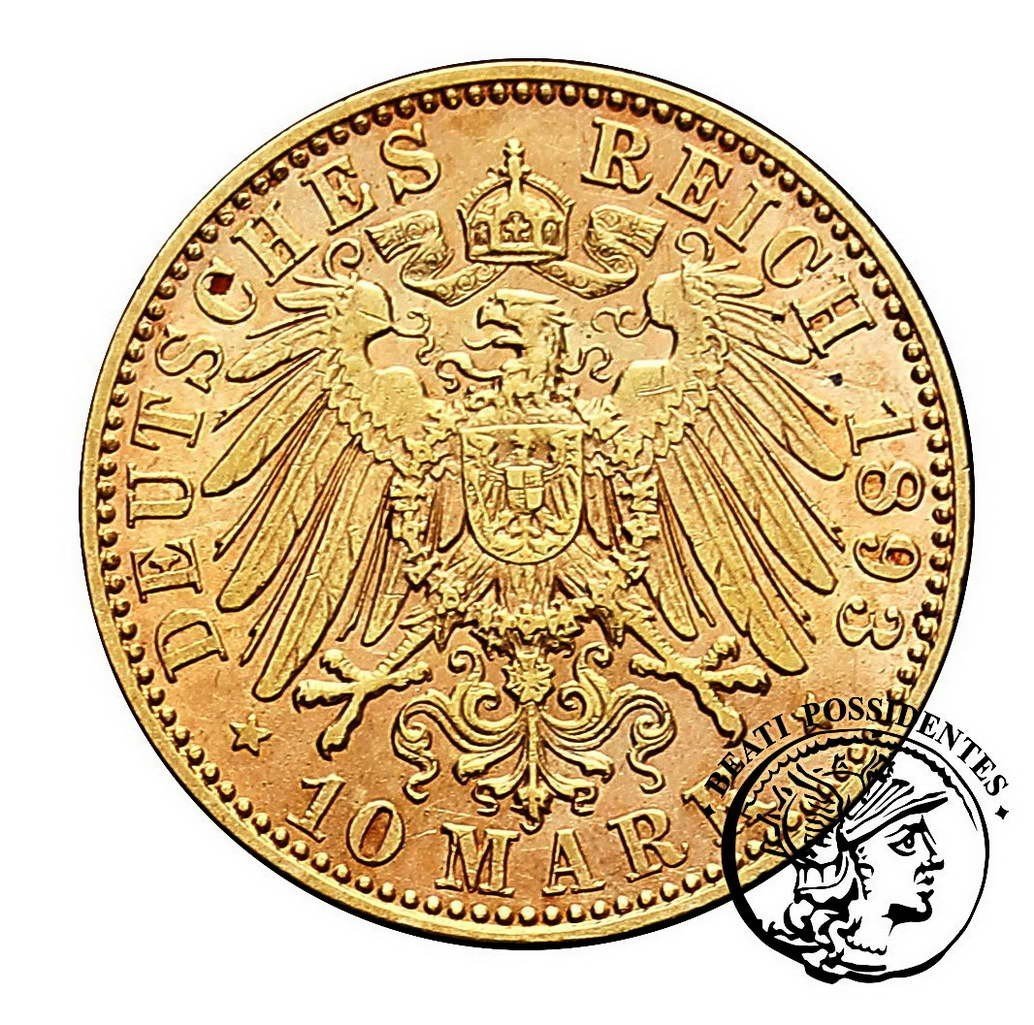 Niemcy Saksonia Albert 10 Marek 1893 E st. 2-