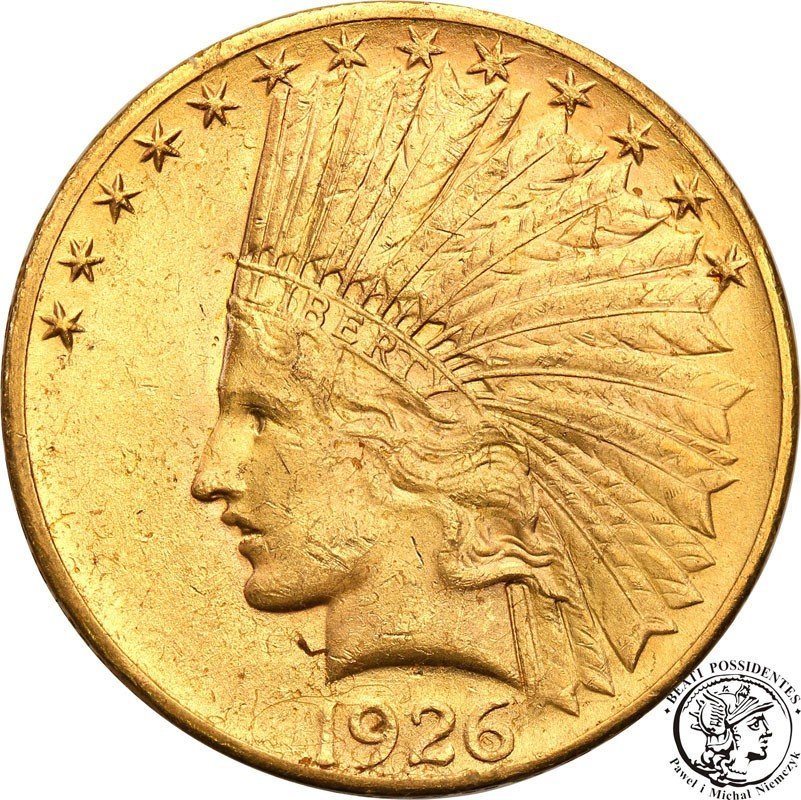 USA 10 dolarów 1926 Indianin st.2+