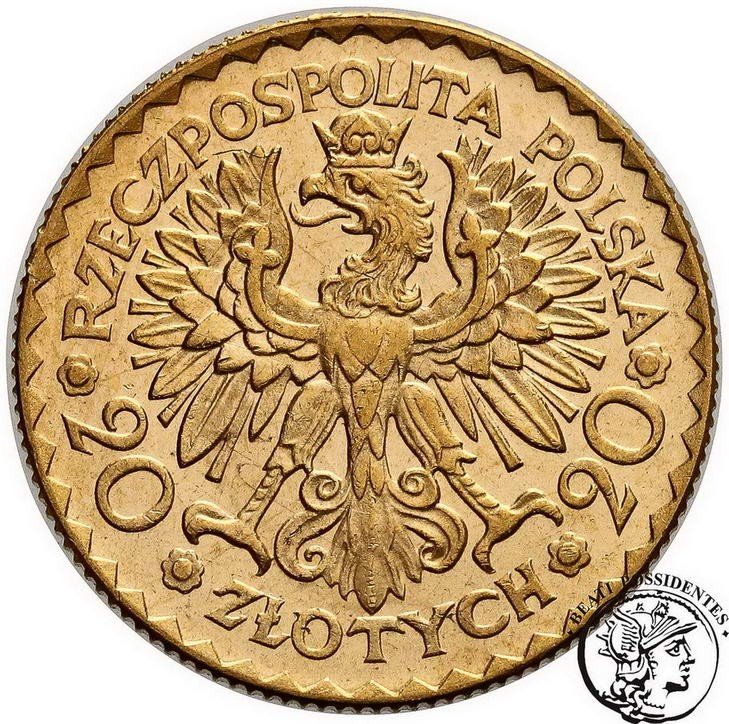 Polska 20 złotych 1925 Chrobry st. 2+
