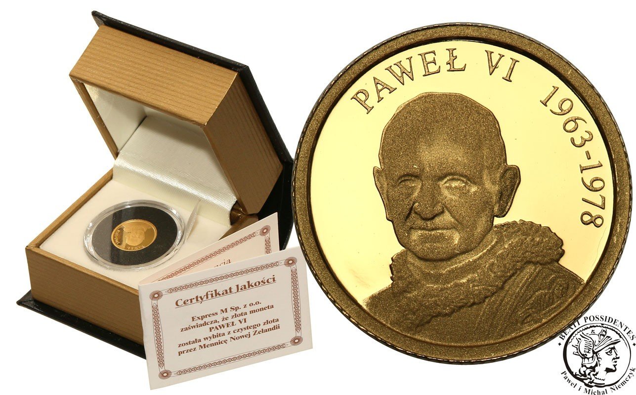 Nowa Zelandia 10 dolarów 2007 Papież Paweł VI st.L