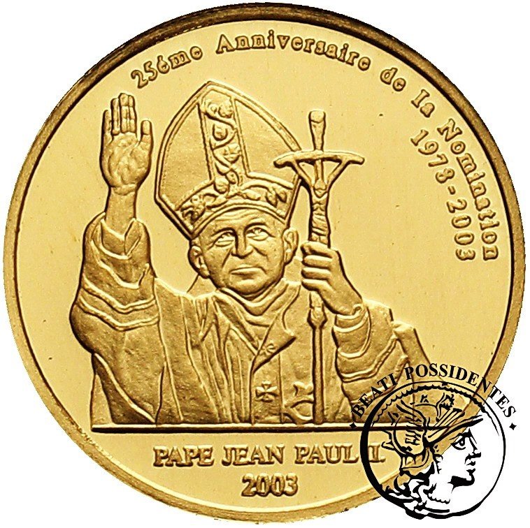 Kongo 20 franków 2006 Jan Paweł II st. L