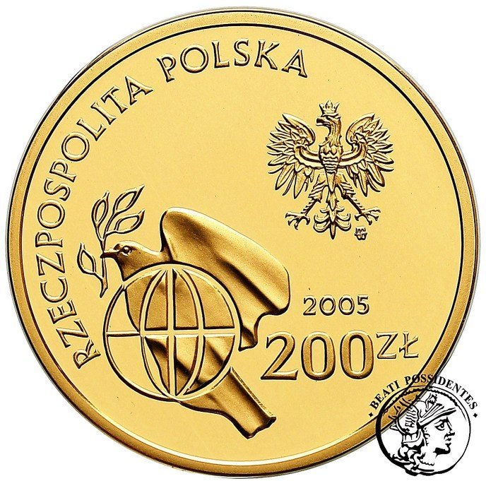 Polska III RP 200 zł 2005 Zakończenie II Wojny st. L