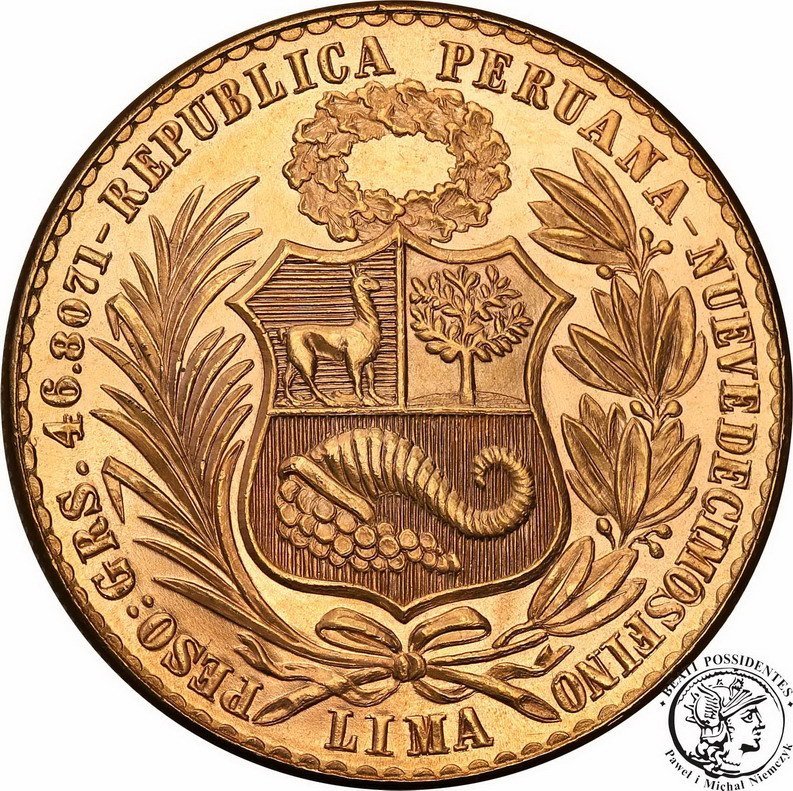 Peru 100 Soles 1967 Lima NISKI NAKŁAD st. 1-  