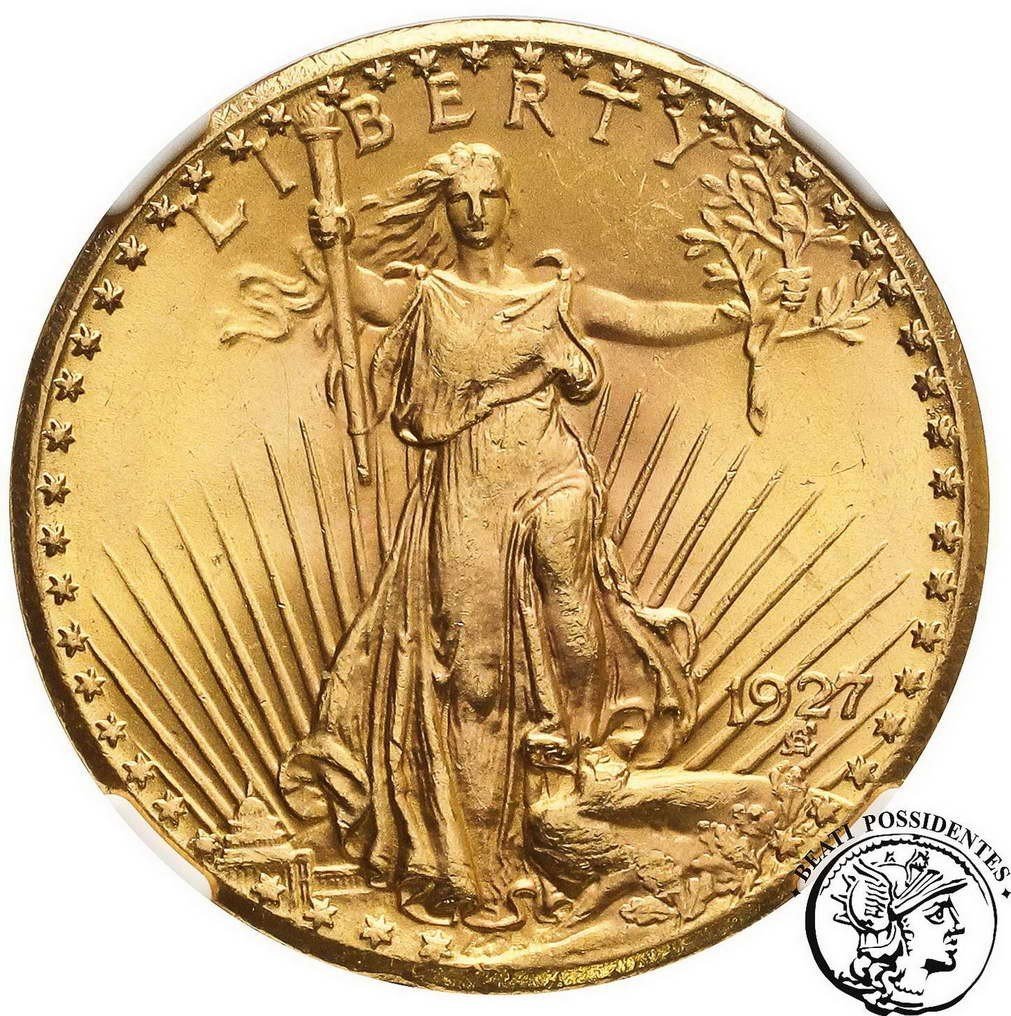 USA 20 dolarów 1927 Philadelphia NGC MS65