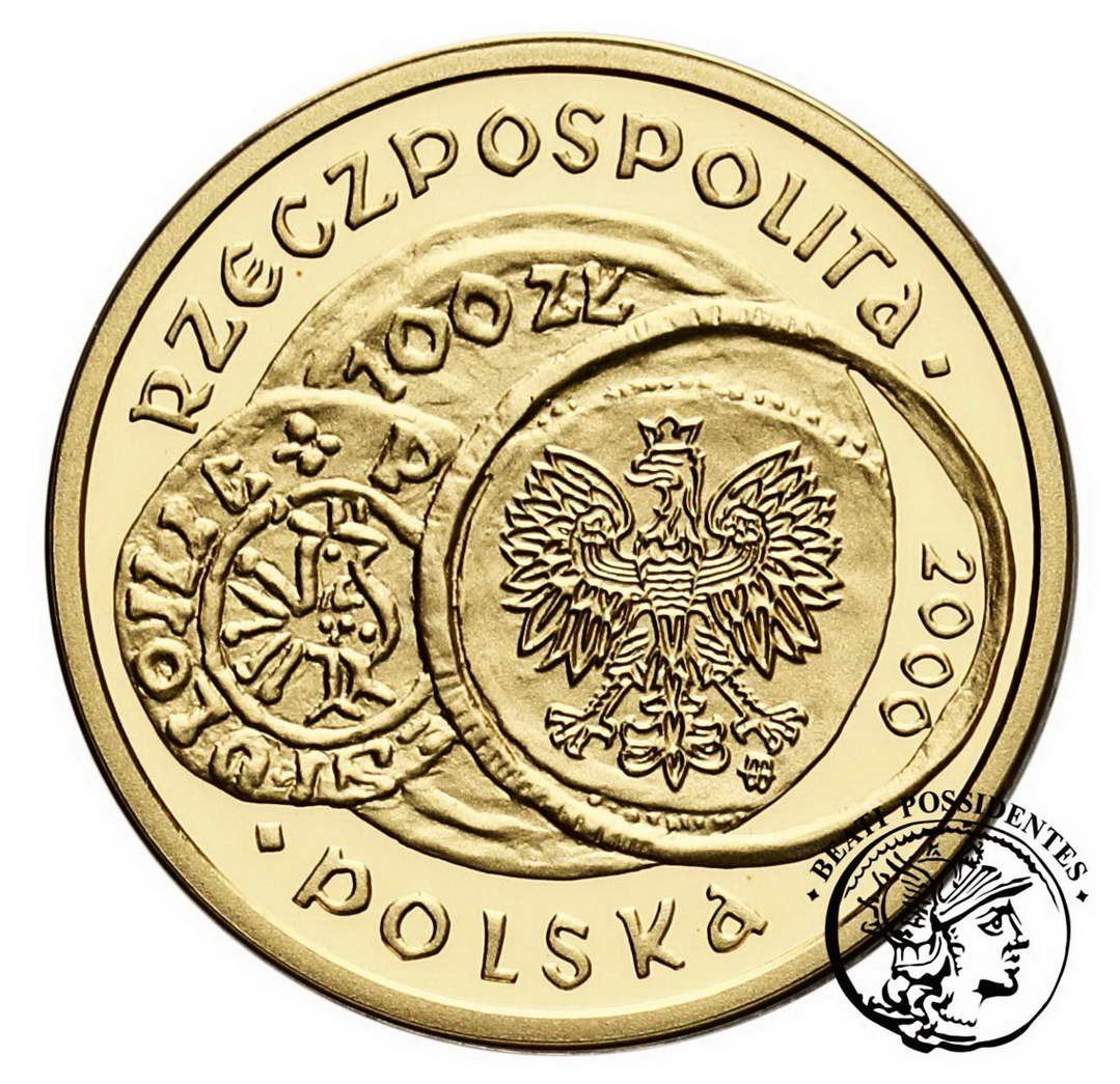 Polska 100 złotych Zjazd w Gnieźnie 2000 &quot;małe Gniezno&quot; st. L