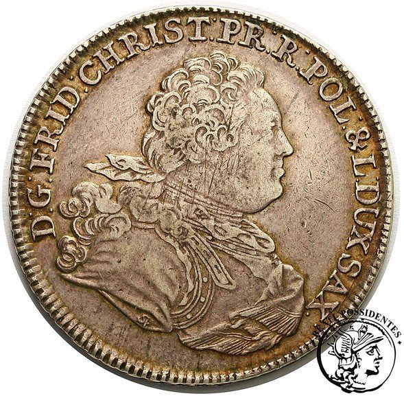 Fryderyk Christian Talar polsko-saski 1763 st. 2-/3+