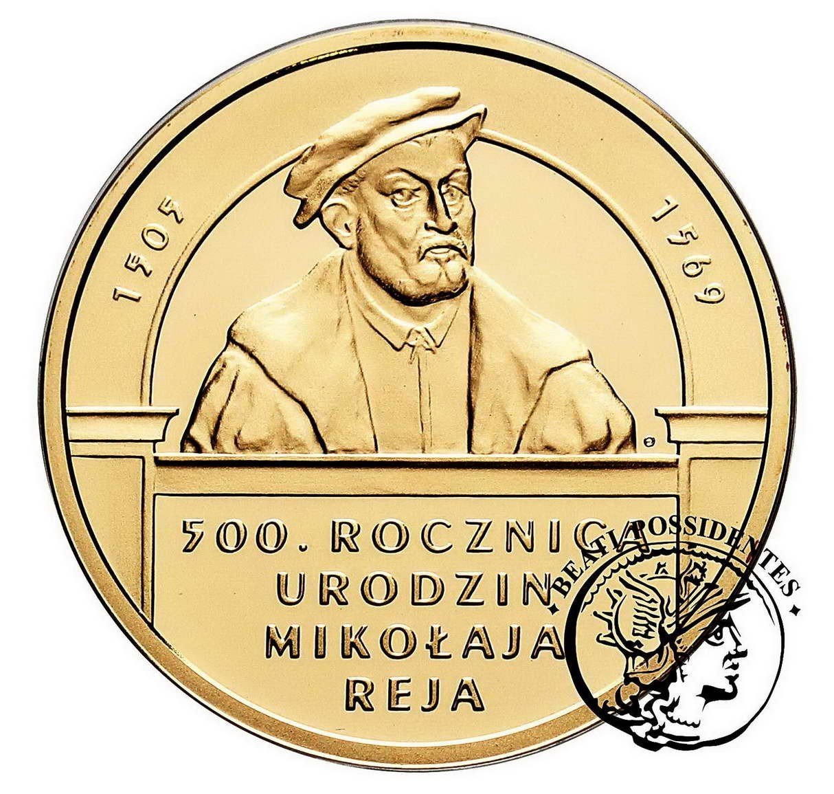 Polska III RP 200 złotych 500 rocznica urodzin Mikołaja Reja 2005 st. L
