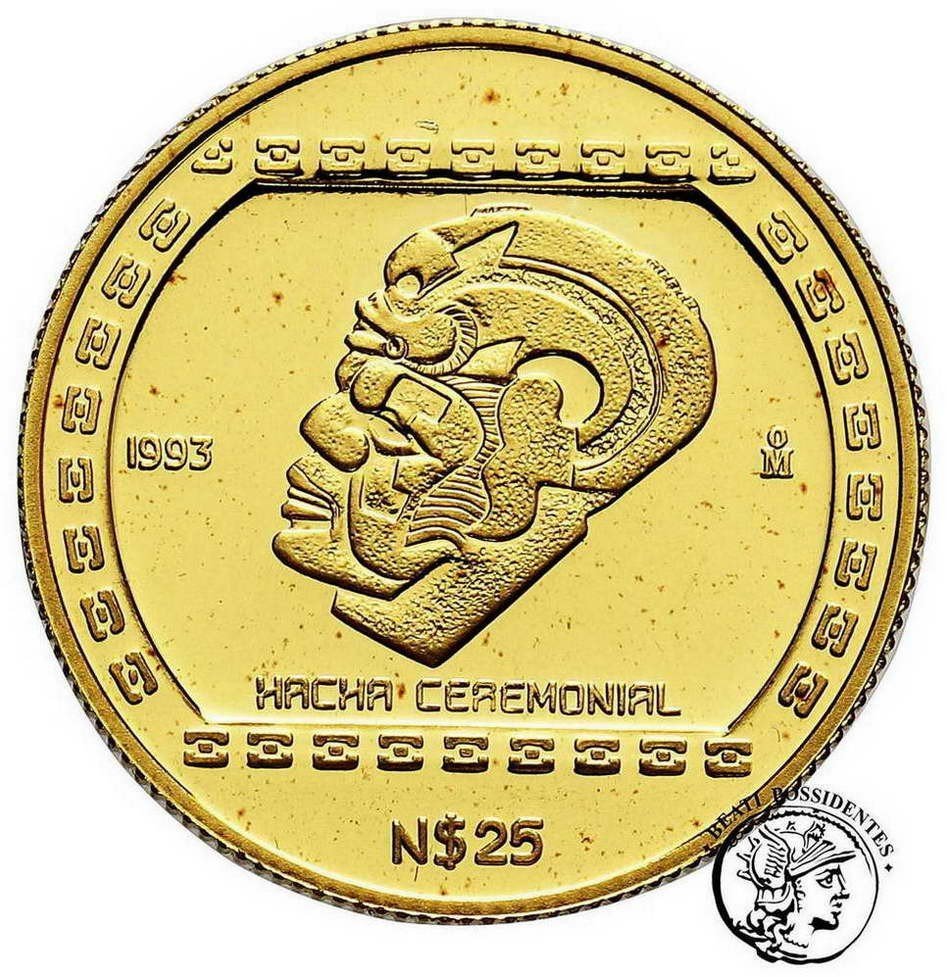 Meksyk 25 Nowych Pesos 1993 1/4 Oz st. L