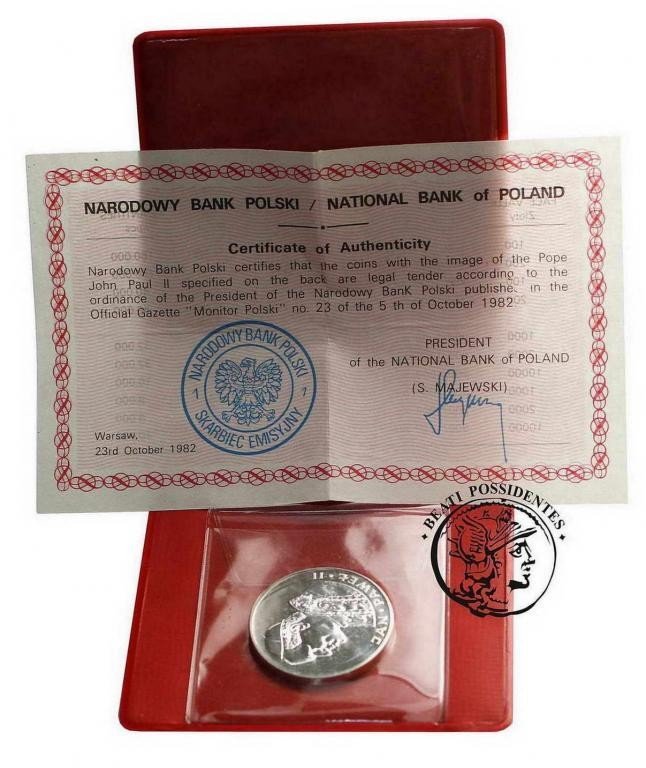 Polska 100 złotych 1982 Jan Paweł II  st. zwykły st. 1