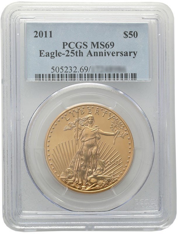 USA 50 dolarów 2011 uncja czystego złota PCGS MS69