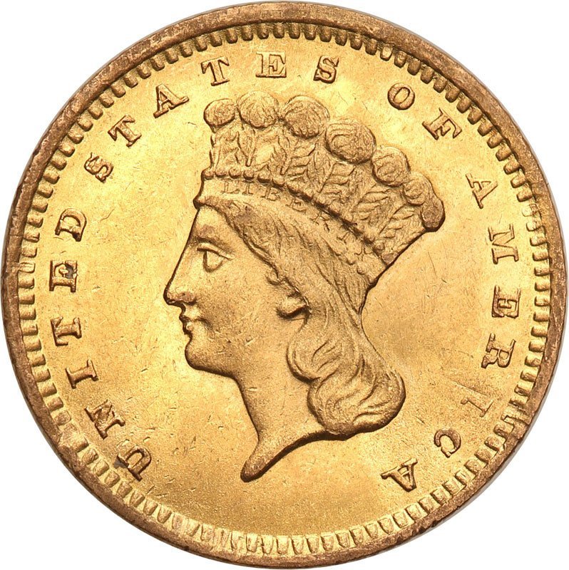USA 1 dolar 1856 Philadelphia typ III st.1
