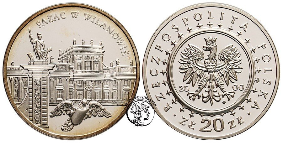 Polska 20 złotych Pałac w Wilanowie 2000