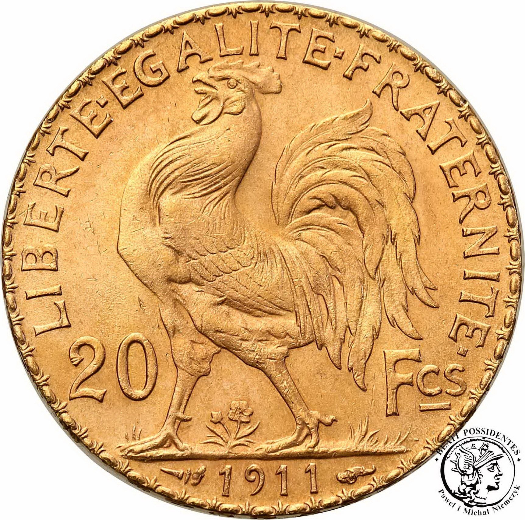 Francja 20 franków 1911 st.1