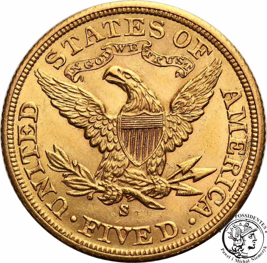 USA 5 dolarów 1901 'S' San Francisco st.1-