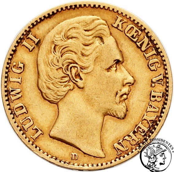 Niemcy Bawaria  Ludwig II 10 marek 1873 D st. 3+