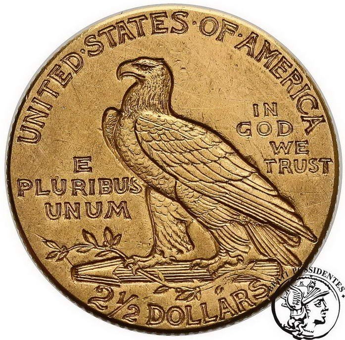 USA 2 1/2 dolara 1912 Indianin Filadelfia st. 3