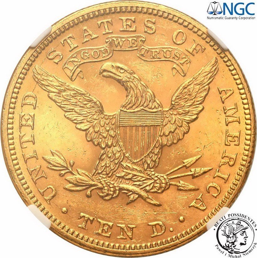 USA 10 dolarów 1894 Philadelphia NGC MS63