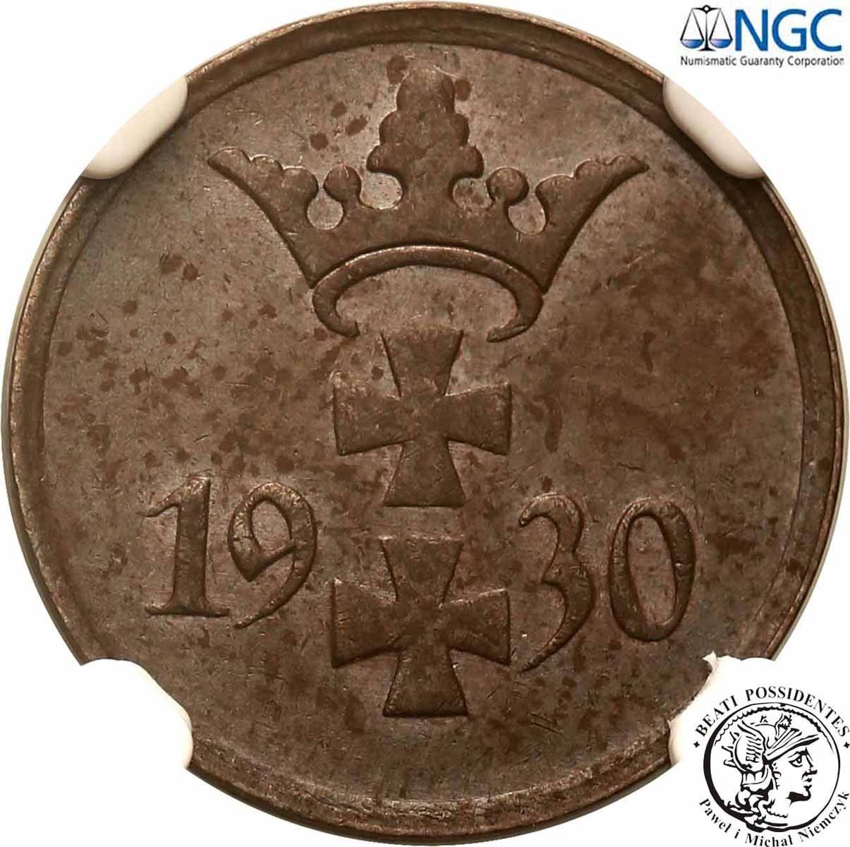 Polska Wolne Miasto Gdańsk / Danzig 1 fenig 1930 NGC MS61 BN
