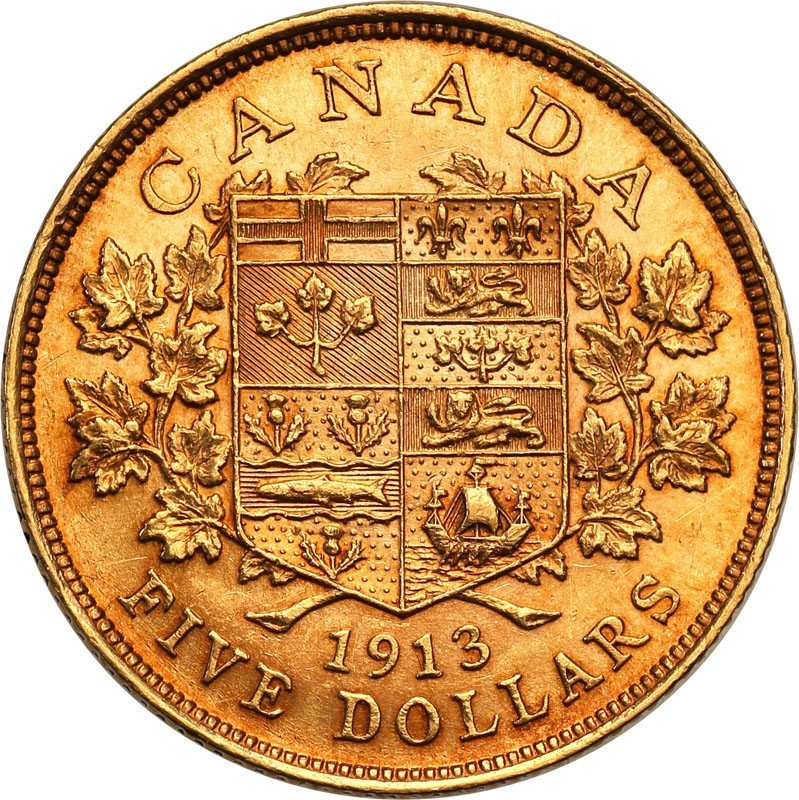 Kanada 5 dolarów 1913 Jerzy V st.1
