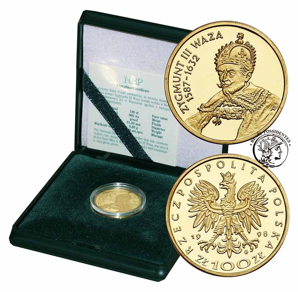 Polska 100 złotych 1998 Zygmunt III Waza st. L-