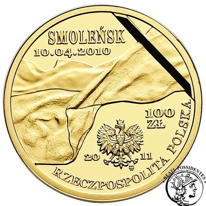 Polska III RP 100 złotych 2011 Smoleńsk - Kaczyńscy st.L
