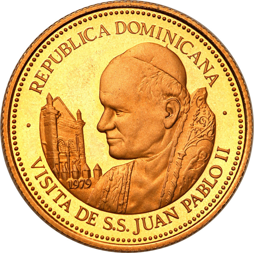 Dominikana 100 Pesos 1979 Jan Paweł II st.L