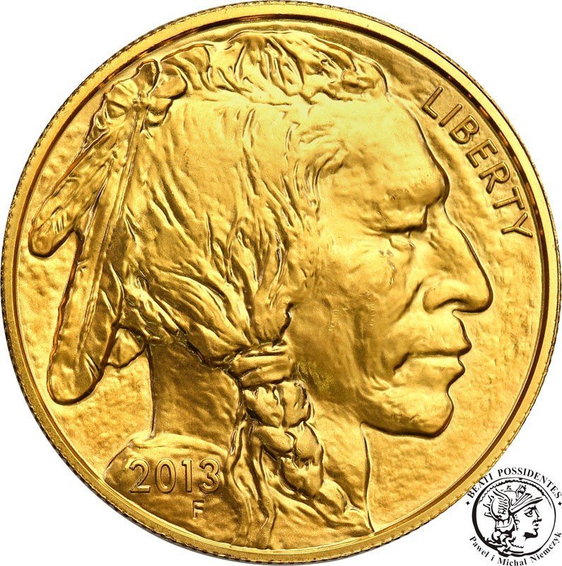 USA 50 dolarów 2013 BIZON uncja czystego złota st.1