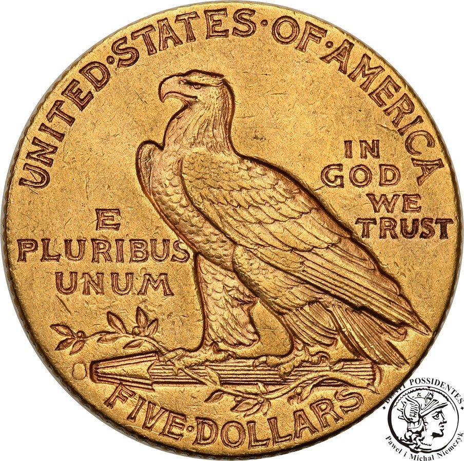 USA 5 dolarów 1915 S San Francisco - Indianin st.2