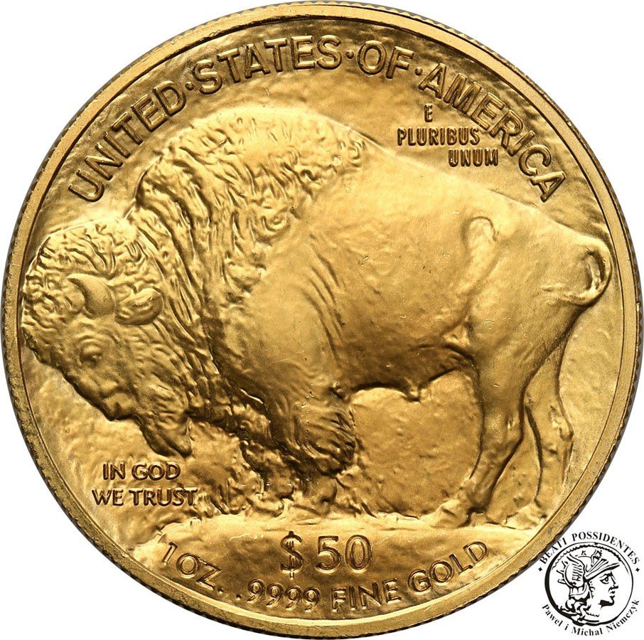 USA 50 dolarów 2010 Bizon (1 oz Au) st.1