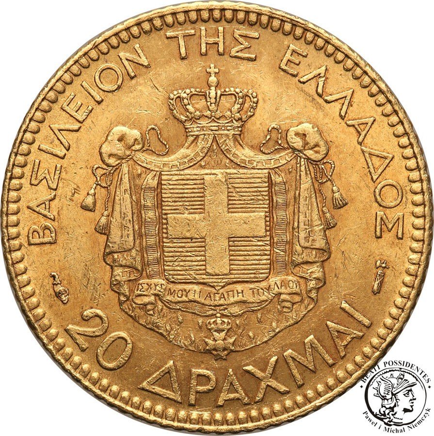 Grecja 20 drachm 1884 st. 2