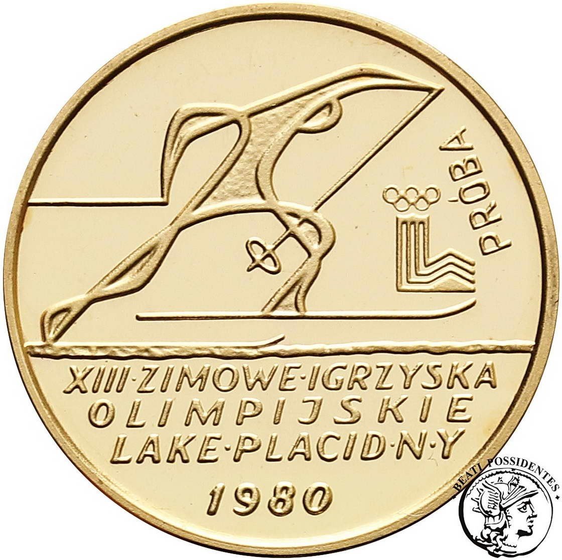 Polska PRL PRÓBA 2000 złotych 1980 Lake Placid st. L-/L