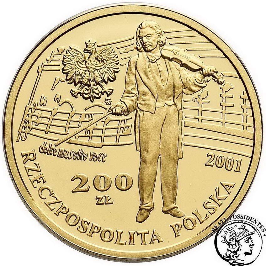 Polska III RP 200 zł Konkurs im. Henryka Wieniawskiego 2001 st. L