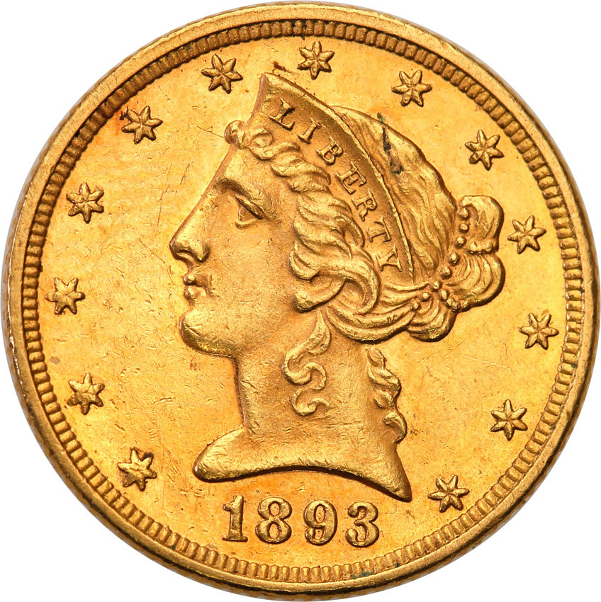 USA 5 $ dolarów 1893 st.1 - PIĘKNA