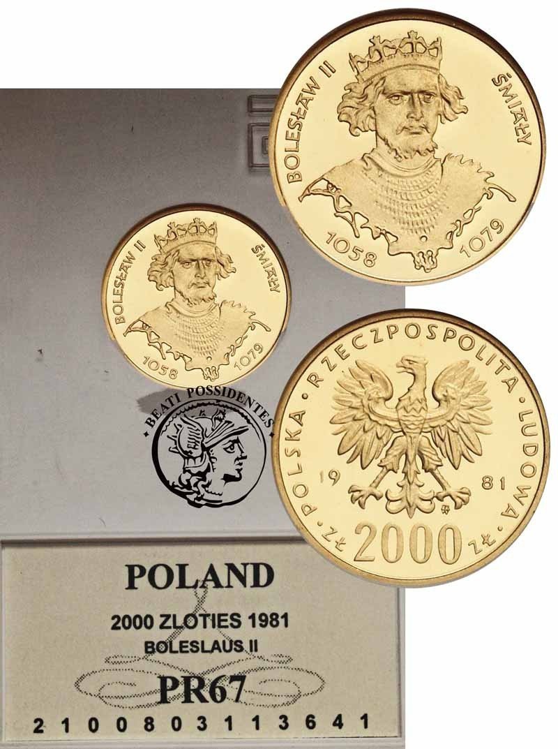 Polska PRL 2000 złotych 1981 Bolesław Śmiały GCN PR67
