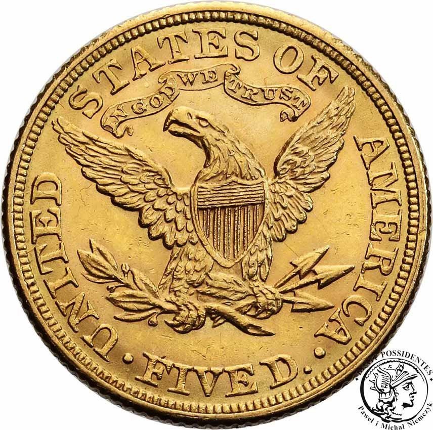 USA 5 dolarów 1881 Filadelfia st. 1-/2+