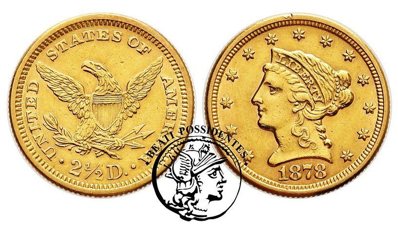 USA 2 1/2 $ dolara 1878 Philadelphia