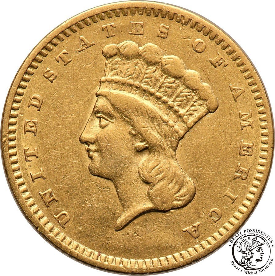 USA 1 dolar 1856 typ III st.3+