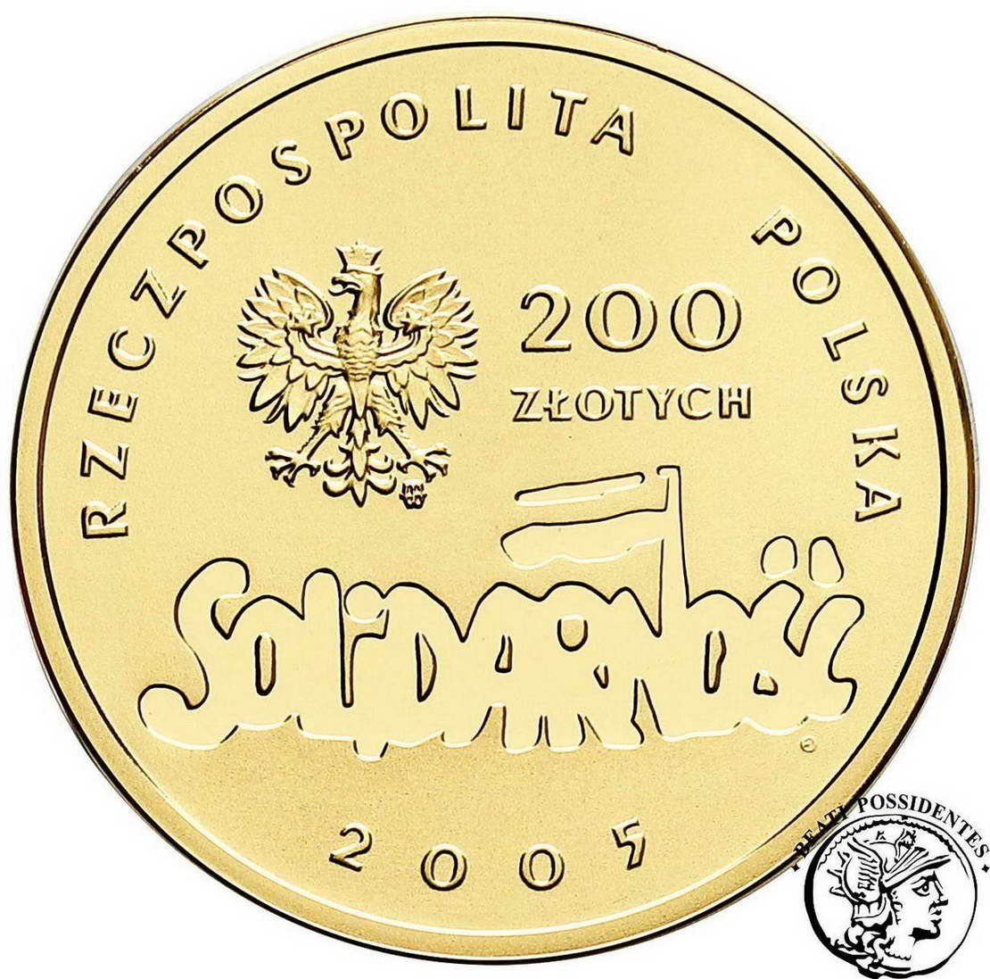 Polska III RP 200 złotych 2005 25 lat Solidarności st.L