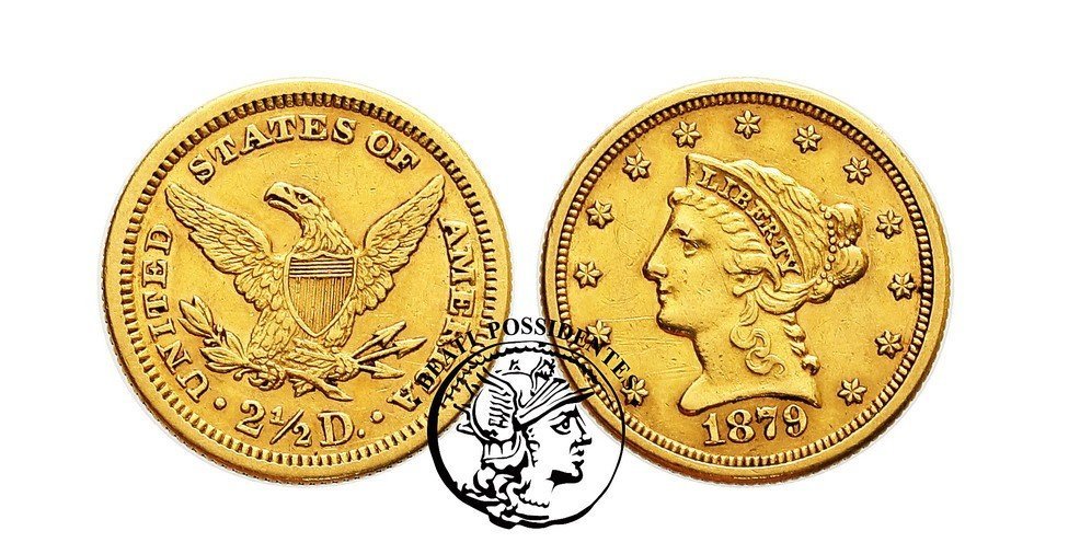USA 2 1/2 $ dolara 1879 Philadelphia