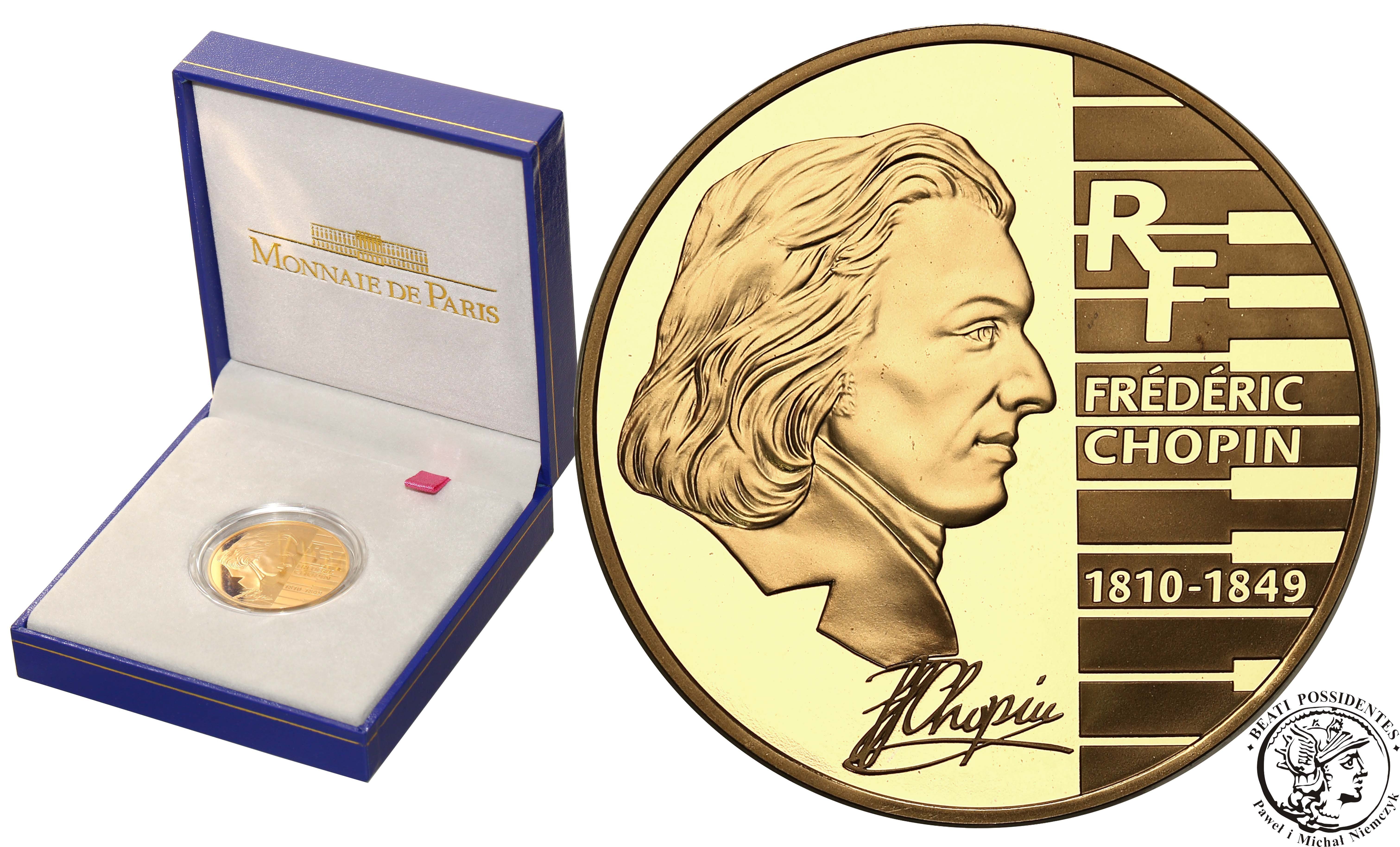 Francja 20 Euro 2005 Fryderyk Chopin nakład tylko 500 szt. st.L